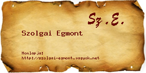 Szolgai Egmont névjegykártya